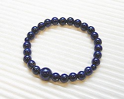 《ラピスならではの見目麗しいブル―色》【ブレスレット 腕輪 ラピスブレスレット 念珠ラピス 念珠青碧色 今めかしい天然石 ブレスレット差し上げ物 子守り お寺さま 厄除け 開運】Round Brace ラピス【楽ギフ_荷造り選りわける】