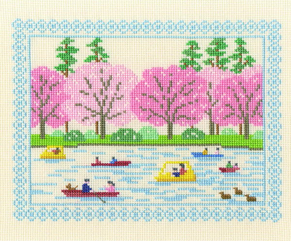 楽天市場】【Brodees】 クロスステッチ 刺繍キット K284 夏 - 公園にて : 手芸＆インテリア雑貨 e_chercher