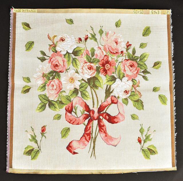 【ART de LYS】ゴブラン織りパネル生地 5143 BUNCH OF ROSES（約50×50cm）フランス製【HLS_DU】