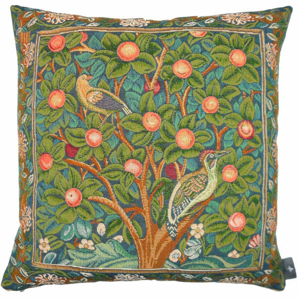 【ART de LYS】座布団押しかぶせる 7571L William Morris Le pic vert（50糎角）フランス共和国製【貨物輸送無料】