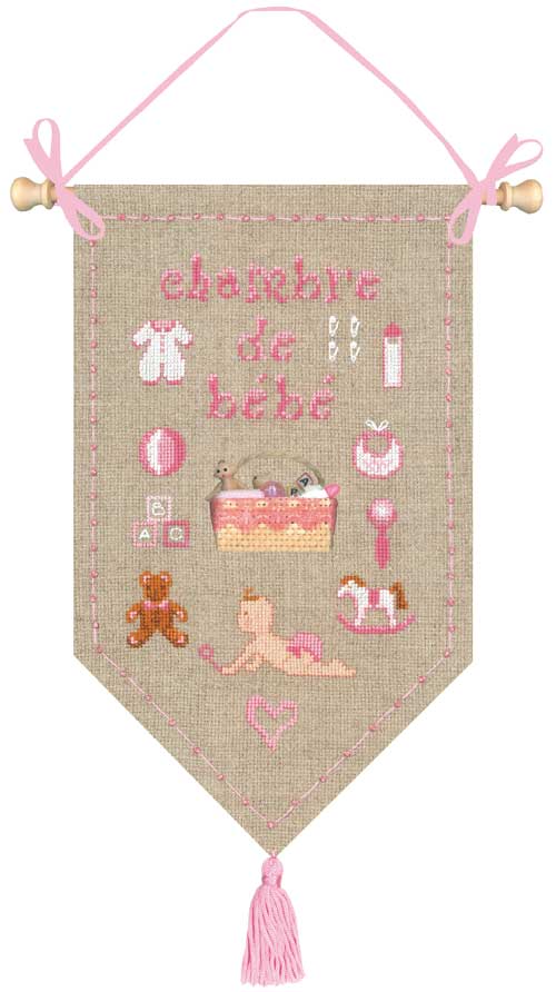 【ル ボヌール デ ダム】刺繍キット 5082 Pink Baby's room （赤ちゃんの部屋） 【HLS_DU】
