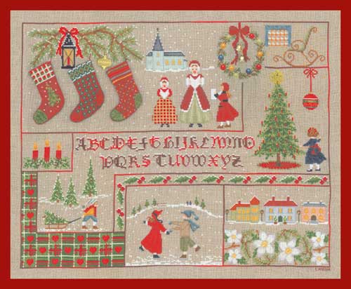 【ル・ボヌール・デ・ダム】刺しゅう一揃いの道具 2683 Tableau Abecedaire Noel クリスマスの見晴らし 【貨物輸送無料】【HLS_DU】