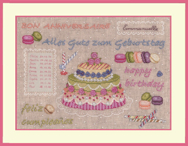 【ル ボヌール デ ダム】刺繍キット 1157　G&acirc;teaux anniversaire バースデーケーキ　【HLS_DU】