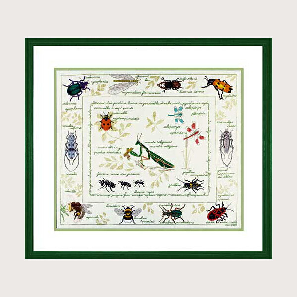【ボヌール・デ・ダム】刺繍キット 1192 Les Insectes 昆虫採集　【送料無料】｜手芸＆インテリア雑貨　e_chercher
