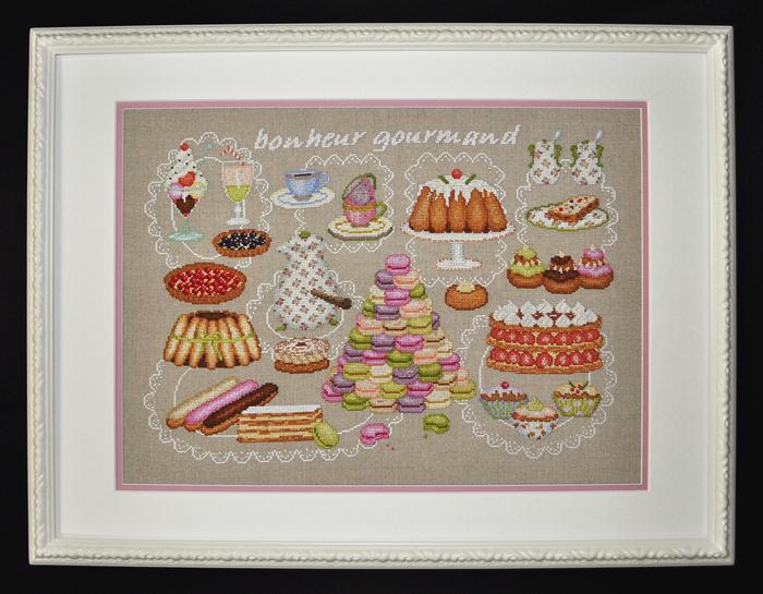 縫い額装 （遣っ付ける品） 【ル・ボヌール・デ・ダム】 1155 Bonheur Gourmand まわり合わせのスイーツ   【HLS_DU】【貨物輸送無料】
