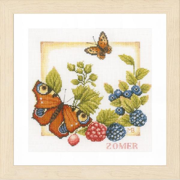 【Lanarte】クロスステッチ 刺繍キット 0162303　ZOMER 夏（27CT エタミン布） 【HLS_DU】
