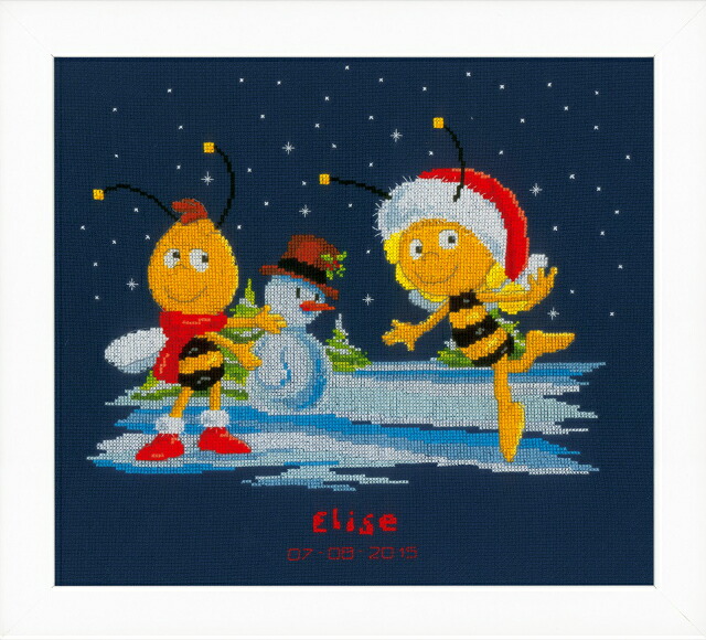 【ベルバコ】 クロスステッチ 刺繍キット 0153556 Maya & Willy in the snow 雪のマーヤとウィリー Maya みつばちマーヤ【HLS_DU】【送料無料】|手芸&インテリア雑貨 e_chercher