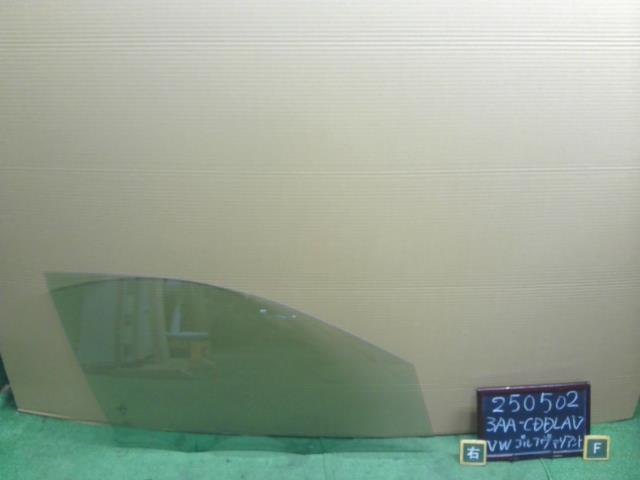【中古】中古部品 VW ゴルフ CDDLA 右ﾌﾛﾝﾄﾄﾞｱｶﾞﾗｽ 【3330990200-000025050213130】