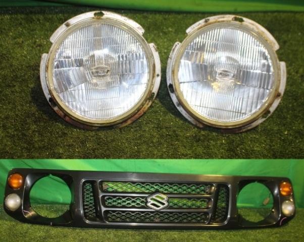 【中古】中古部品 ジムニー JA22W 左ヘッドランプ 【3330950100-000055140410900】|e-cleマート