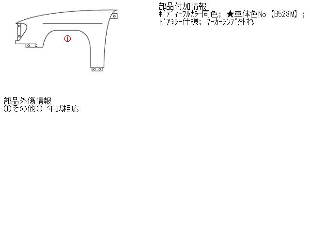 【中古】中古部品 ライフ JC1 左ﾌﾛﾝﾄﾌｪﾝﾀﾞｰ 【3310160100-001485355610700】