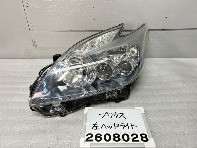 【中古】中古部品 プリウス ZVW30 左ヘッドランプ 【3330991100-000260802810900】