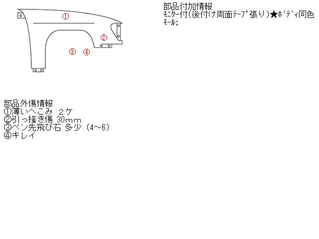 【中古】中古部品 セフィーロ PA32 右ﾌﾛﾝﾄﾌｪﾝﾀﾞｰ 【3330430100-000283453210600】