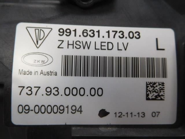 【中古】中古部品 ポルシェ 911シリーズ 991MA175 左ﾍｯﾄﾞﾗﾝﾌﾟ 【3380050000-000035856110900】｜e-cleマート