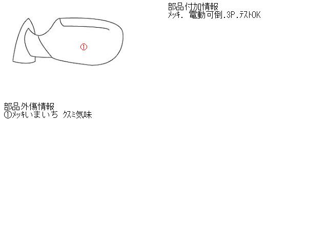 【中古】中古部品 ヴィヴィオ KK3 左ｻｲﾄﾞﾐﾗｰ 【3310160100-000909674413600】
