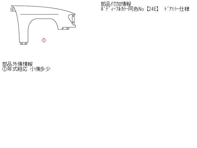 【中古】中古部品 デミオ DW3W 右ﾌﾛﾝﾄﾌｪﾝﾀﾞｰ 【3310160100-000972614210600】