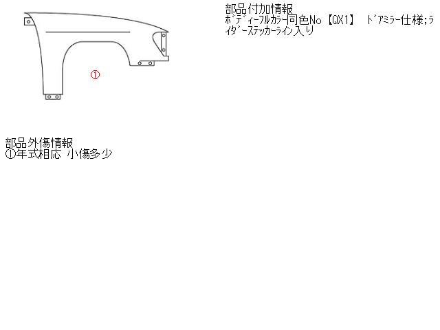 【中古】中古部品 エルグランド APE50 右ﾌﾛﾝﾄﾌｪﾝﾀﾞｰ 【3310160100-001110172310600】