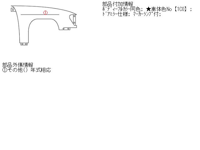【中古】中古部品 イプサム ACM21W 右ﾌﾛﾝﾄﾌｪﾝﾀﾞｰ 【3310160100-001410143110600】