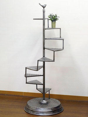 Handsome Spiral Staircase Thijs Play Stands Finished Product Industrial Interior Display Decoration Household Articles Iron Planter Swag Flower Stand