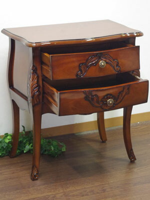 E Collection Mahogany Bell Bell Two Steps Drawer Mini Chest