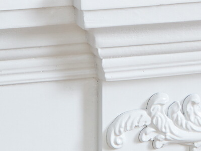 手描き薔薇 アンティーク調 マントルピース 幅1プリンセスシリーズ 送料無料 コンソール 大型 暖炉 リビング 家具 ホワイト アイボリー エレガント 姫インテリア 姫系 ホワイトのマントルピース 飾り お洒落 トールペイント アンティーク調 クラシック 輸入家具