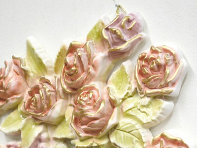 訳あり品送料無料 ロココ調 壁掛けデコレーション 薔薇とティータイム 送料無料高級 飾り ロココ プリンセス ヨーロピアン 姫 姫系 おしゃれ インテリア 輸入家具 白家具 エレガント 高級 壁 壁掛け ホワイト 玄関 白壁 ウォール 韓国製 ロマンチックインテリア