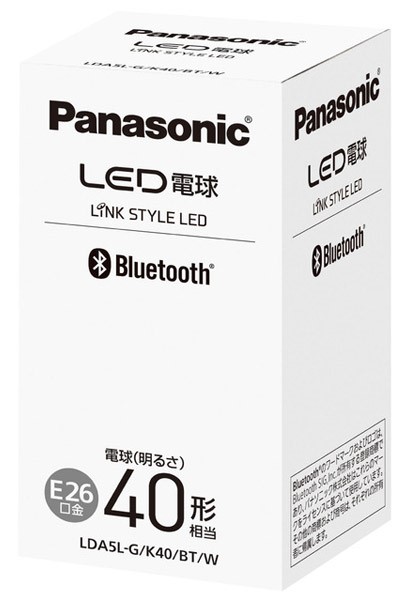 LDA5L-G/K40/BT/W パナソニック LED電球 LINKED STYLE LED専用 40形相当 電球色 調光 Bluetooth 広配光 (E26)