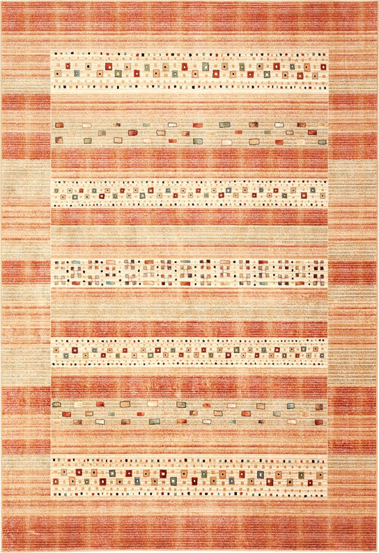 【メーカー直送】 カーペット ラグ マット 約2畳 195×195 オレンジ エスニック調 モケット織 ベルギー産 ステラ 14628-2121 Globe ディーパス