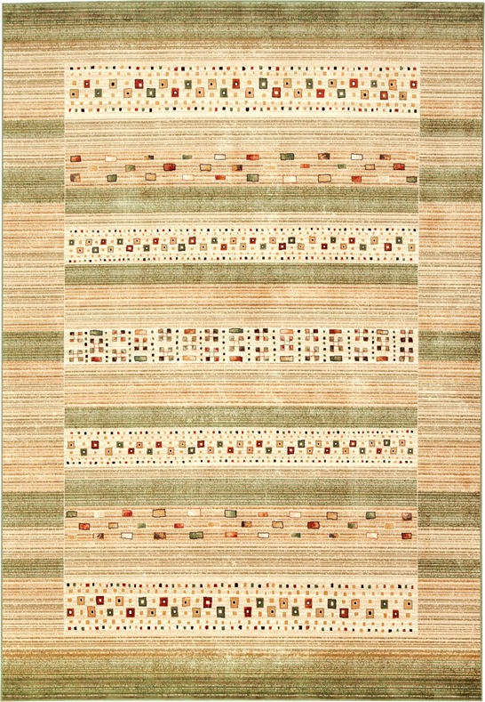 【メーカー直送】 カーペット ラグ マット 約3畳 195×250 グリーン エスニック調 モケット織 ベルギー産 ステラ 14628-4545 Globe ディーパス