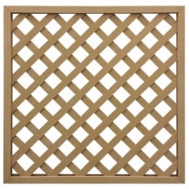 【メーカー直送】 人工木ラティスフェンス 900×900mm ベージュ 単品 目隠し 柵 仕切り 庭 DIY 4524804065424 [ビス・金具・ポスト別売]