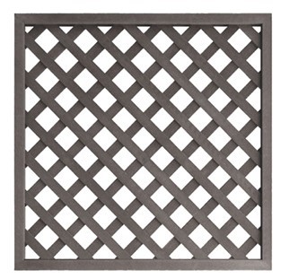 【メーカー直送】 人工木ラティスフェンス 900×900mm ダークブラウン 単品 目隠し 柵 仕切り 庭 DIY 4524804120543 [ビス・金具・ポスト別売]