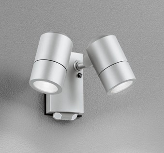 OG264230NR オーデリック 屋外用スポットライト 2灯 シルバー LED（昼白色） センサー付 (OG254638NR 後継品)