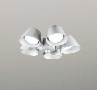 WF229NR オーデリック シーリングファン用シャンデリア WF055・WF056専用 5灯 シルバー LED(昼白色) ～6畳