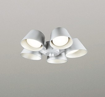 WF229WR オーデリック シーリングファン用シャンデリア WF055・WF056専用 5灯 シルバー LED(温白色) ～6畳