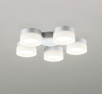 WF300WR オーデリック シーリングファン用シャンデリア 5灯 シルバー LED(温白色) ～6畳