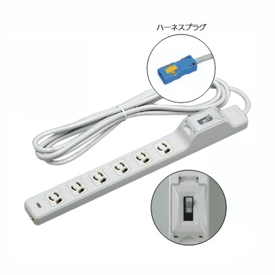 MR7635NT5 明工社 20A漏電ブレーカ付OA用抜け止め接地タップ 6コ口 VCT 5m 14,127円
