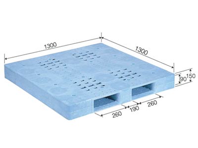 【メーカー直送】 【法人限定・個人宅配送不可】 D-1313F サンコー プラスチックパレット 三甲 ライトブルー （プラパレ）
