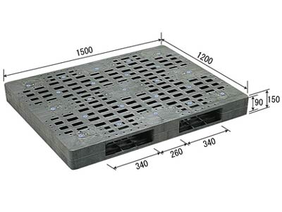 【メーカー直送】 【法人限定・個人宅配送不可】 R2-1215F サンコー プラスチックパレット 三甲 グレー （プラパレ） 22,235円