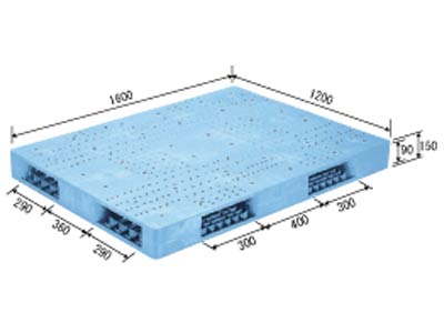 【メーカー直送】 【法人限定・個人宅配送不可】 R4-1216F サンコー プラスチックパレット 三甲 ライトブルー （プラパレ） 27,658円