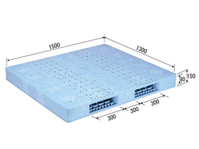 【メーカー直送】 【法人限定・個人宅配送不可】 R2-1315F サンコー プラスチックパレット 三甲 ライトブルー （プラパレ）