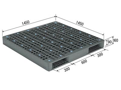 【メーカー直送】 【法人限定・個人宅配送不可】 R2-145145 サンコー プラスチックパレット 三甲 グレー （プラパレ）