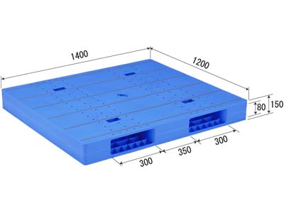 【メーカー直送】 【法人限定・個人宅配送不可】 LX-1214R2 サンコー プラスチックパレット 三甲 ブルー （プラパレ）