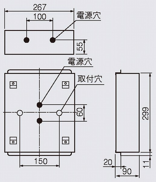 JK21719K パナソニック 誘導灯用取付ボックス (JKX21719 相当品)