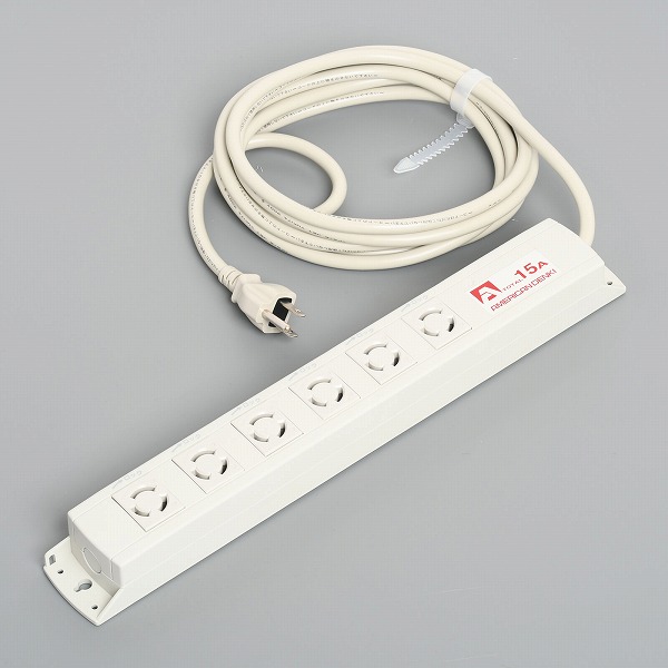 KC1214 アメリカン電機 KC1214 引掛形 OAタップ6ヶ口 コードセット 接地2P 15A 125V｜コネクト オンライン