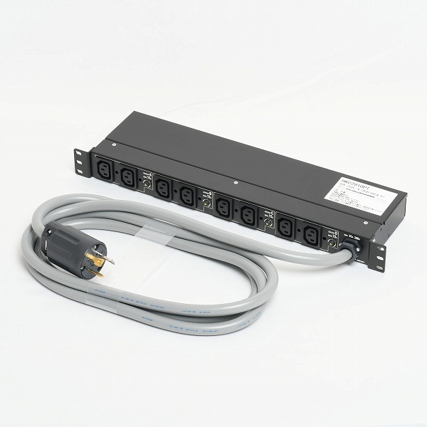 HKC2910PT アメリカン電機 HKC2910PT IEC C-13 コンセントバー8ヶ口 1Uタイプ プロテクター付 接地2P 30A 250V
