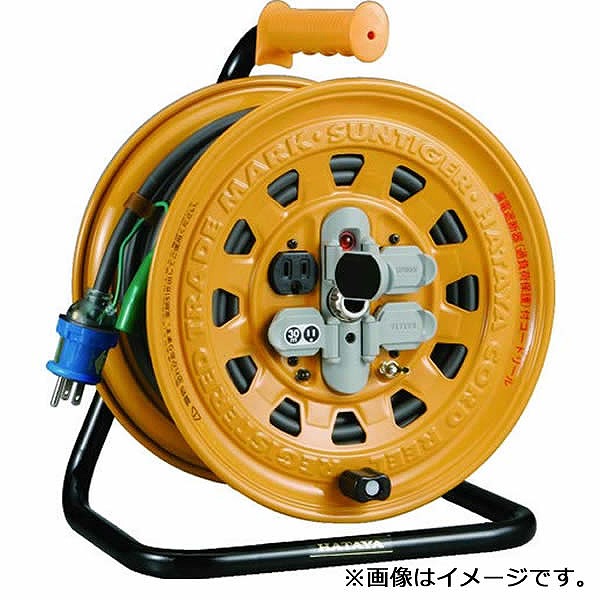 BG-201KX ハタヤリミテッド サンタイガーリール 漏電遮断器付 20m 接地付 過負荷付漏電遮断器