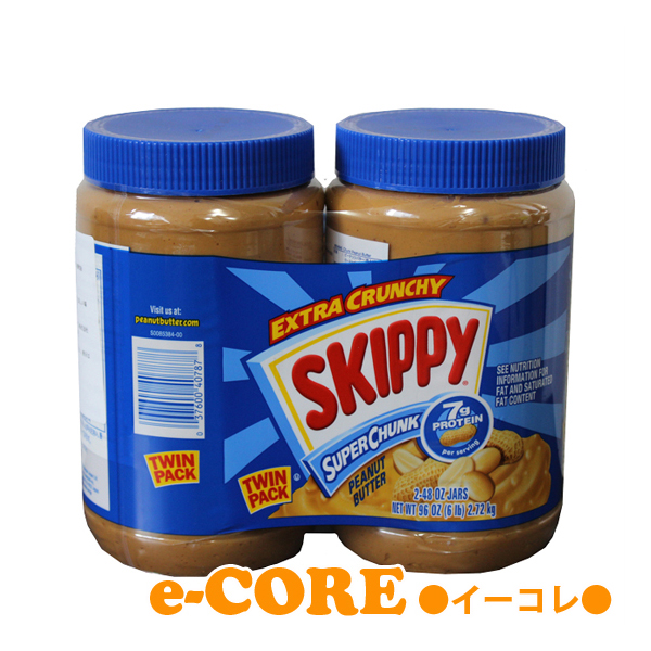 楽天市場 スキッピー ピーナッツバター 1 36kg 2本大容量 2 72kg スーパーチャンクエクストラ クランチィーskippy Super Chunk Peanut Butterextra Crunchy Twin Pack Smtb Ms エヌマート