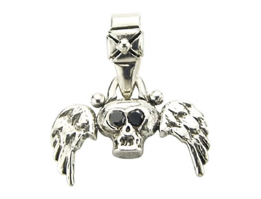 エキシビジョニスト Exhibitionist スカルウィングwストーンペンダント Skull Wing w Stone Pendant