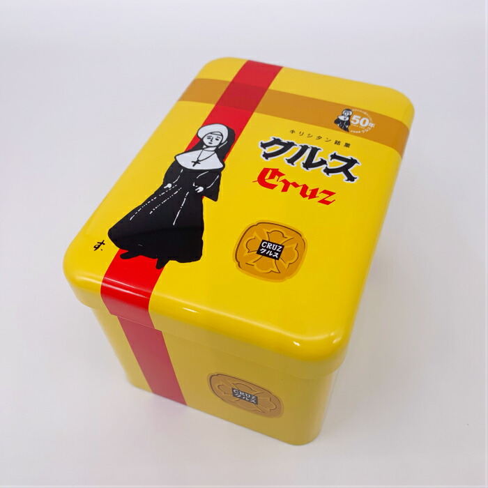 楽天市場 長崎 スイーツ お土産 ギフト かわいい お取り寄せ お礼 長崎銘菓 クルス 復刻版 缶 10枚入 長崎銘菓クルス楽天市場店