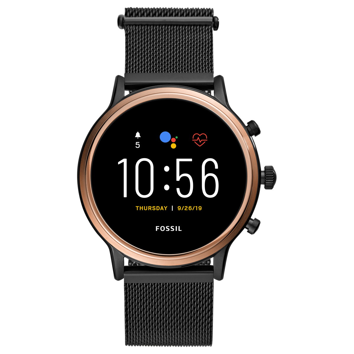 フォッシル Julianna Hr Ftw6036 ブラック ウェアラブル端末 スマートウォッチ 送料無料 Fmcholollan Org Mx