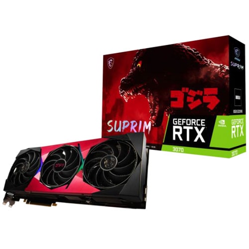 ★MSI GeForce RTX 3070 SUPRIM SE 8G LHR x GODZILLA [PCIExp 8GB] 【グラフィックボード・ビデオカード】【送料無料】画像